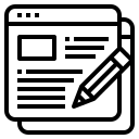 Marketing strategy icon for content creation and brand storytelling